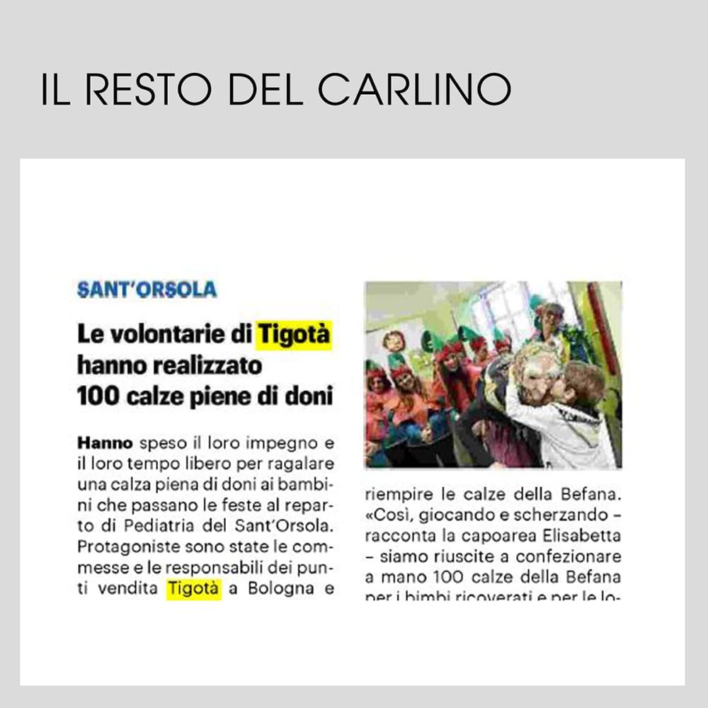 COMMESSE TIGOTÀ AL SANT'ORSOLA DI BOLOGNA